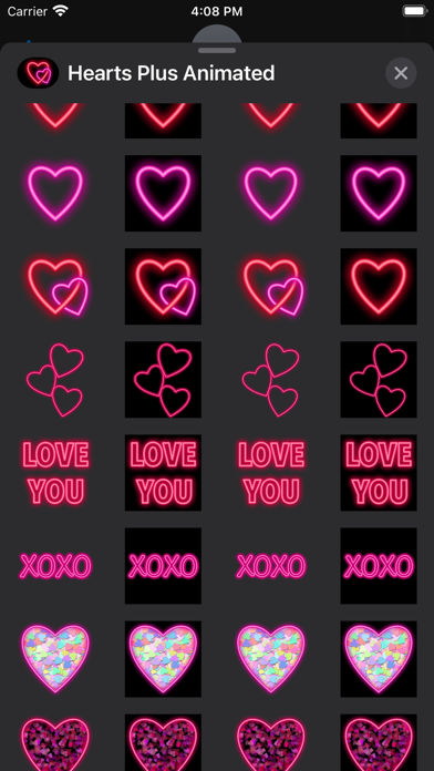 Screenshot #2 pour Hearts Plus Animated Neon