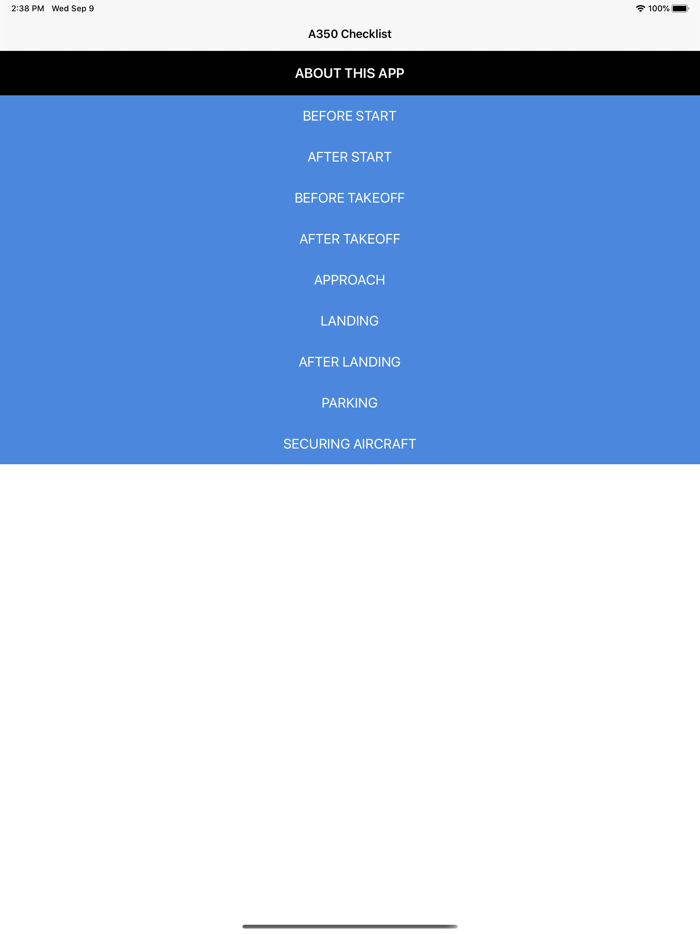 A350 Checklist
