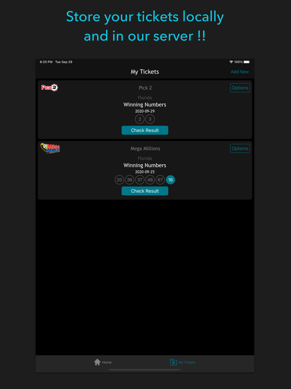 Florida Lottery Scan & Results iPad screenshot