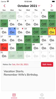 copapp shift calendar schedule iphone screenshot 1