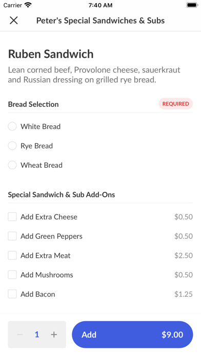 Peter's Carry Out Screenshot