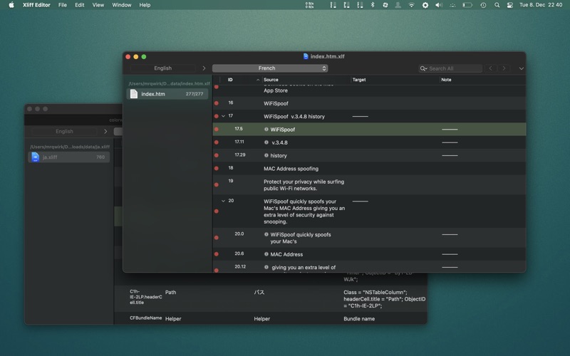 Xliff Editor Screenshots