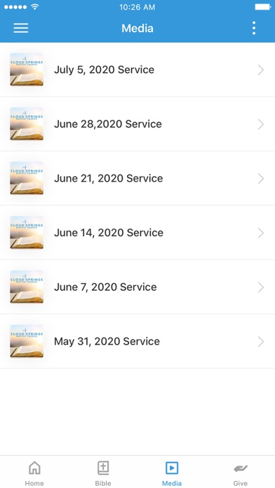 Cloud Springs Baptist Church Screenshot