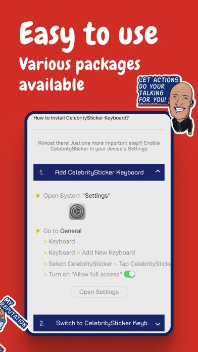 CelebritySticker - Messenger Screenshot