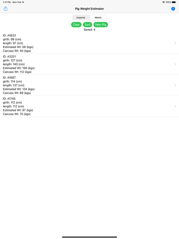 Pig Weight Estimator screenshot 3