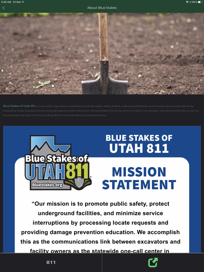 Blue Stakes of Utah 811