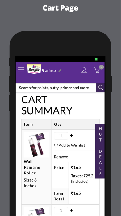 Berger Paints Shopping Screenshot