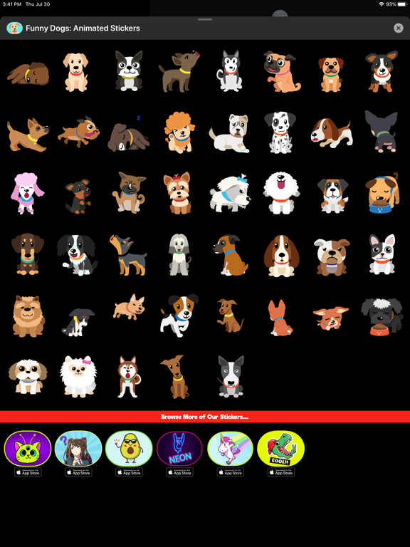Screenshot #6 pour Funny Dogs: Animated Stickers