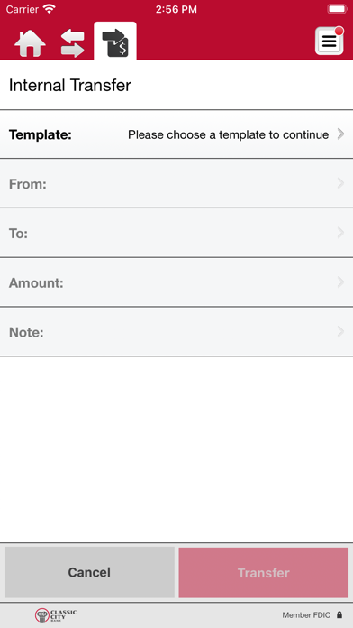 Classic City Bank Business App Screenshot
