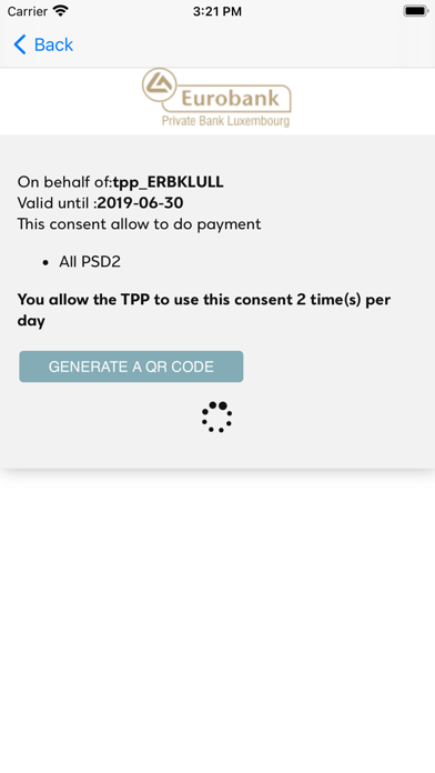 Eurobank Lux Banking Screenshot