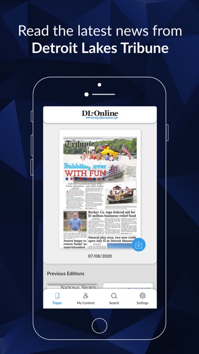 Detroit Lakes Tribune E-paper Screenshot