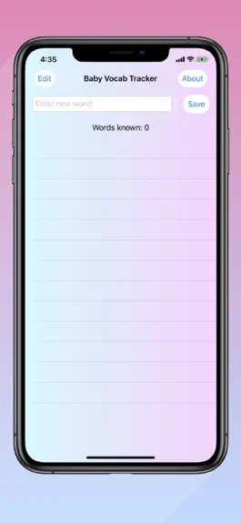 Game screenshot Baby Vocab Tracker mod apk