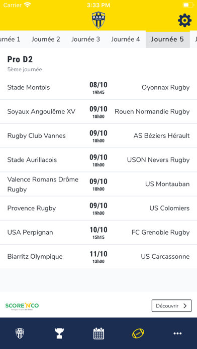 USON NEVERS RUGBY OFFICIEL Screenshot