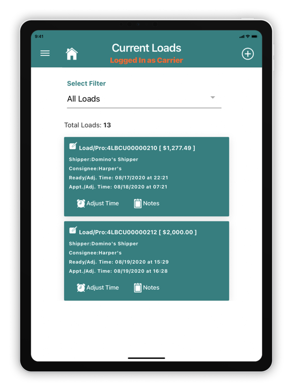 LYNKS TMS iPad screenshot 3 - Business app