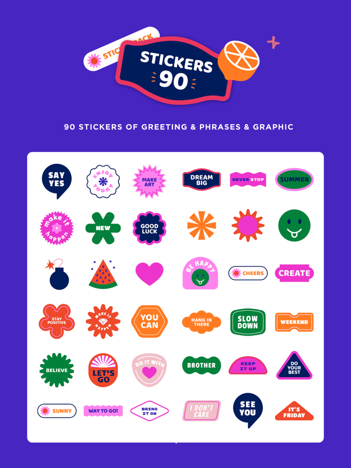 Stickers 90 for iMessage