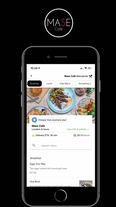 Mase Cafe Ordering App Screenshot