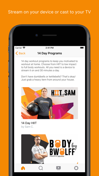 Xperience Fitness Anywhere Screenshot