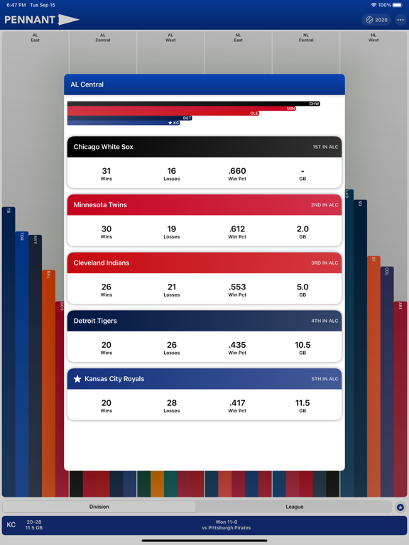 Pennant iPad app afbeelding 5