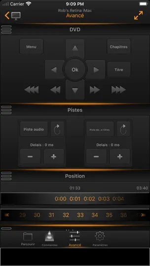 Capture d'écran de VLC Remote sur iPhone 4