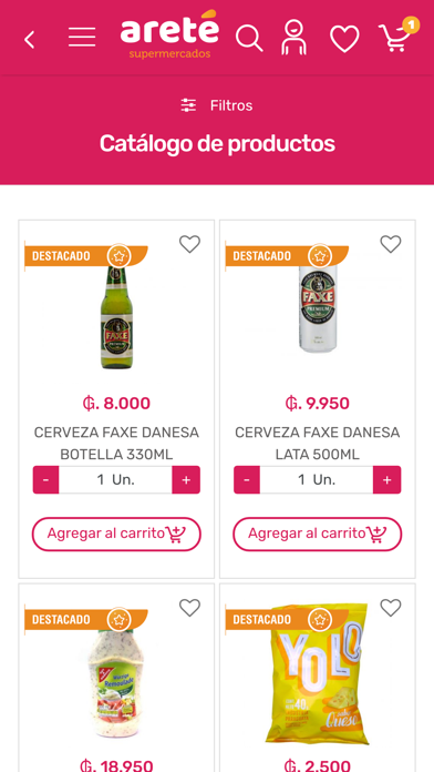 Areté Supermercados Screenshot