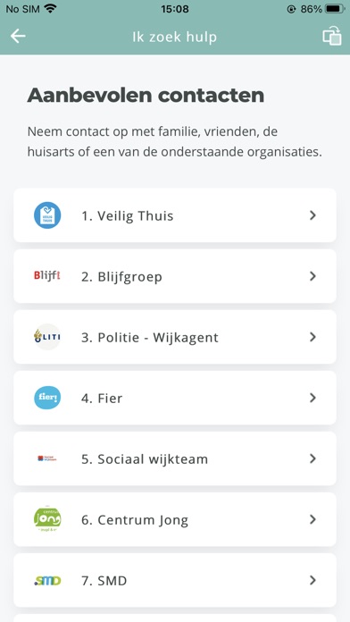HulpApp – find the right help Screenshot