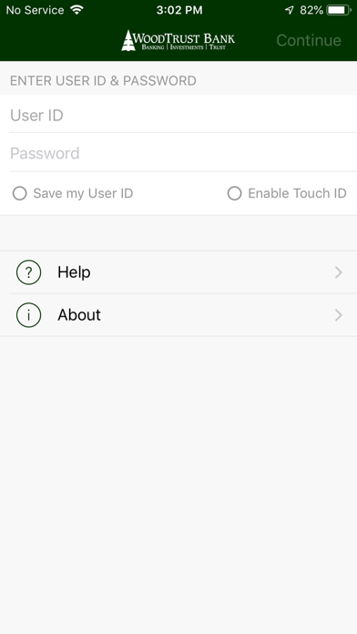 WoodTrust Bank Mobile Screenshot