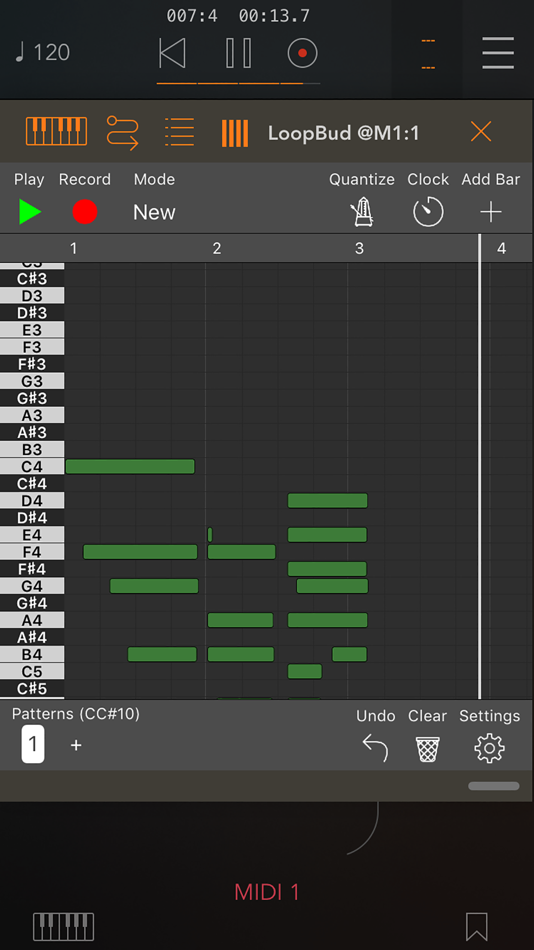 #3. LoopBud - AUv3 MIDI Recorder (iOS) 게시자: Cem Olcay