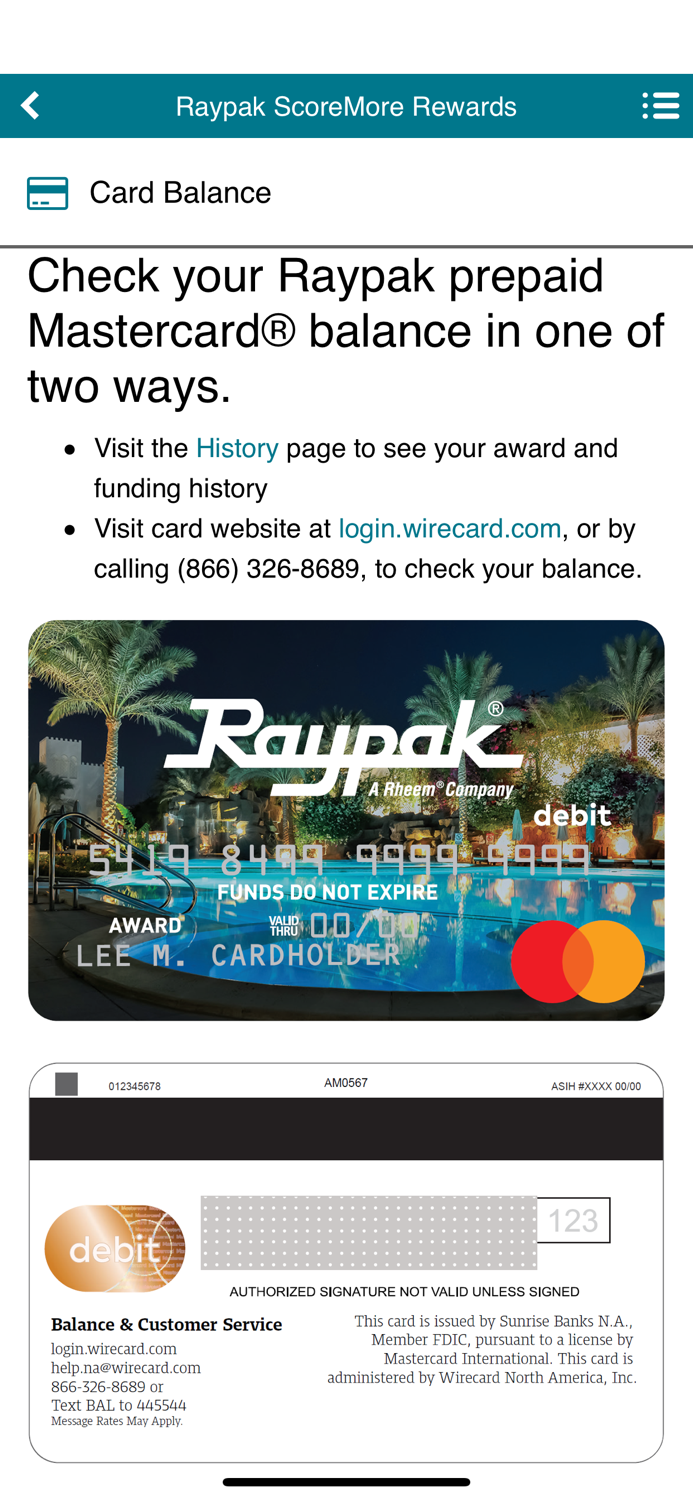 RayPak ScoreMore Rewards