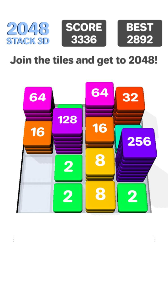 #5. 2048 Stack 3D (iOS) Podle: Guruu