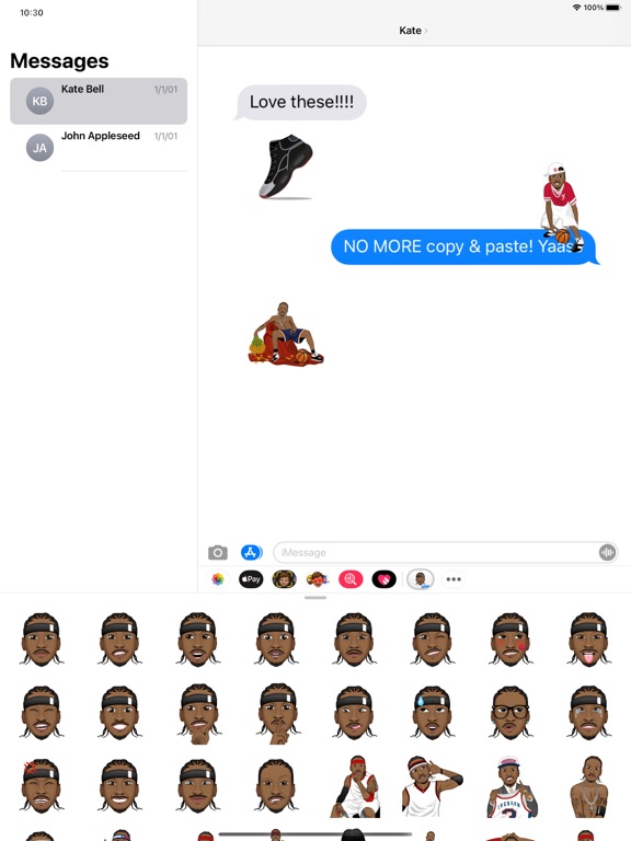 Screenshot #4 pour Allen Iverson™ - Moji Stickers