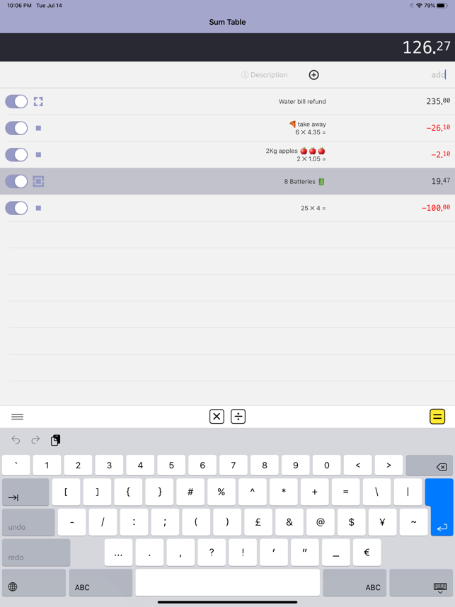 ‎Easy Sum | Shopping List Screenshot