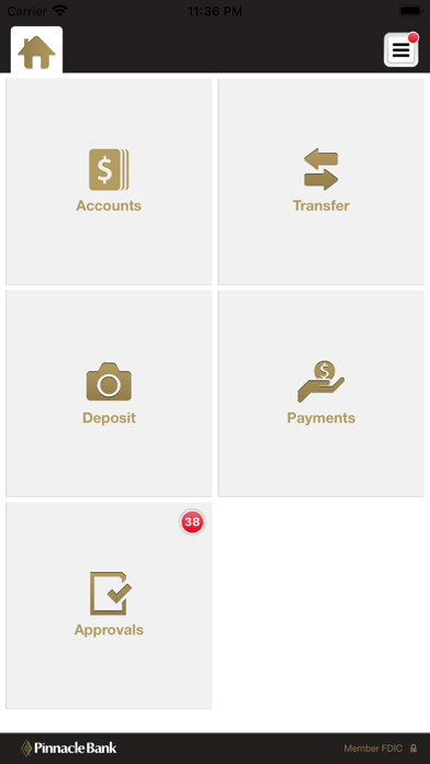 Pinnacle Bank Mobile Business Screenshot