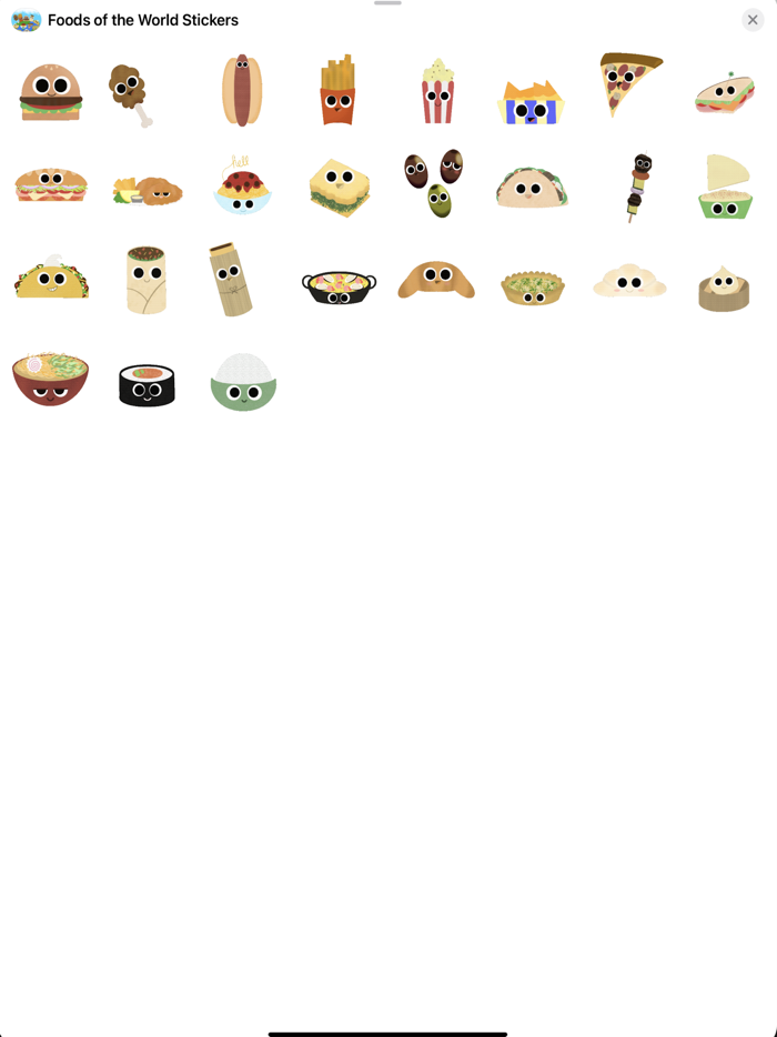 Foods of the World Stickers