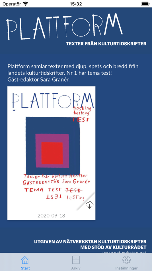 #1. Plattform (iOS) 由: Natverkstan Kultur AB (Svb)