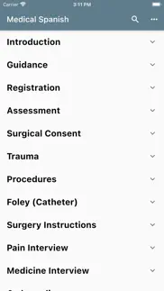 spanish medical phrases iphone screenshot 1