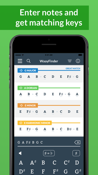 Screenshot #1 pour WaayFinder: Music Key Finder