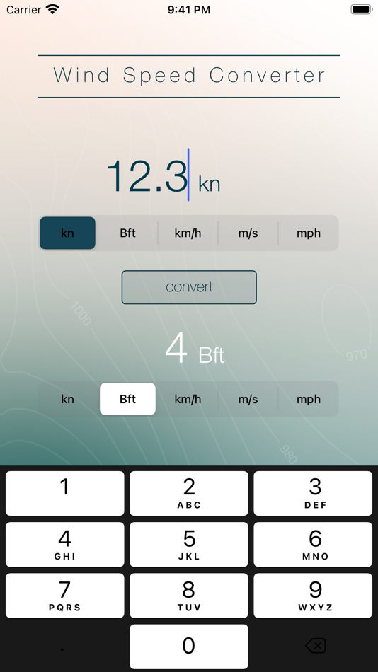 #2. Wind Speed Converter (iOS) By: rapidrabbit
