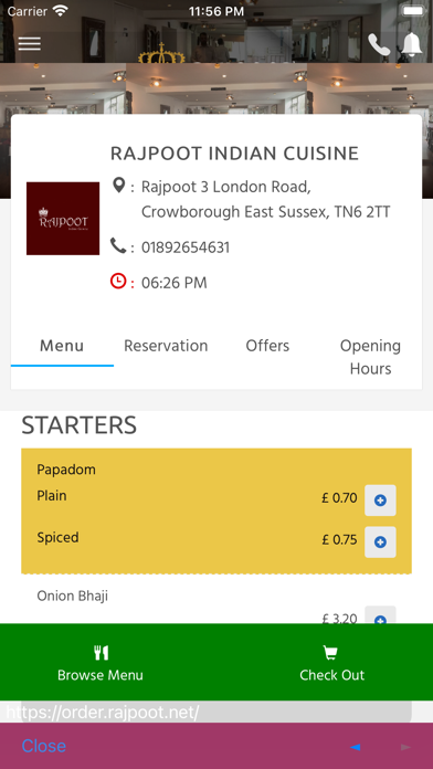 Rajpoot Indian Restaurant Screenshot