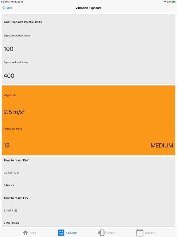 HAV Calculator screenshot 4