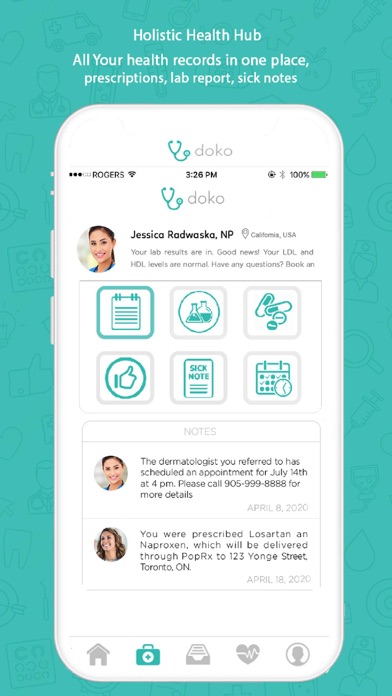 Doko MD Telehealth Screenshot