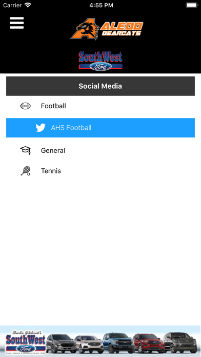 Aledo Bearcats Athletics Screenshot