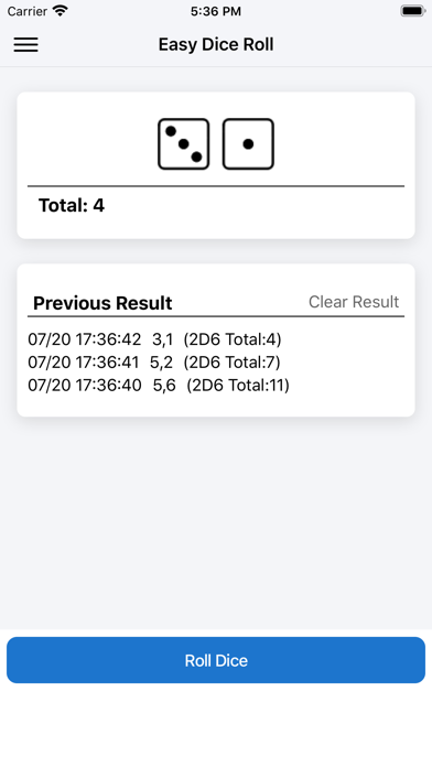 Easy Dice Roll Screenshot