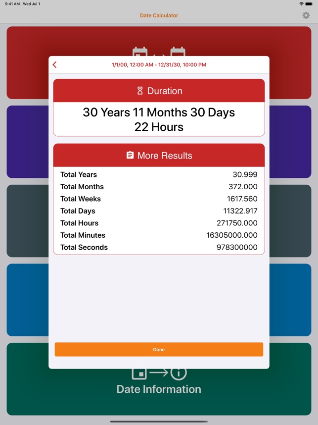 Date Calendar Calculator on the App Store