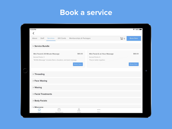 Aquamarine Spa iPad screenshot 4 - Lifestyle app