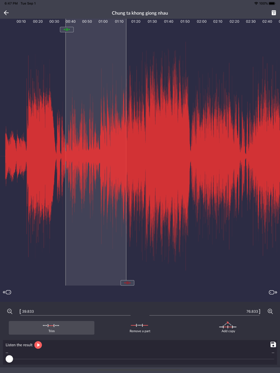 Screenshot #6 pour MP3 Cutter and Ringtone Maker