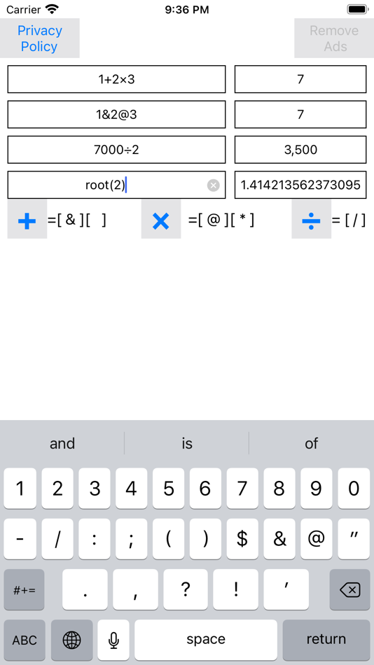 Four Formula Calculator (iOS) 由: SHIGETO TAKAGI Four Formula Calculator (iOS) 由: SHIGETO TAKAGI