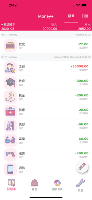 Money+記賬: 小清新隨身記賬助手(圖1)-速報App