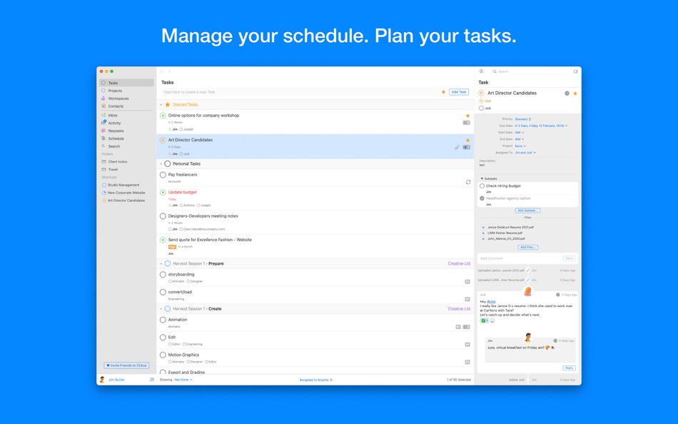 #1. Cirkus: Schedule your Tasks (macOS) 게시자: farmerswife