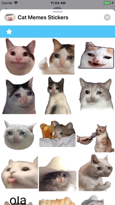 Screenshot #1 pour Cat Memes Stickers