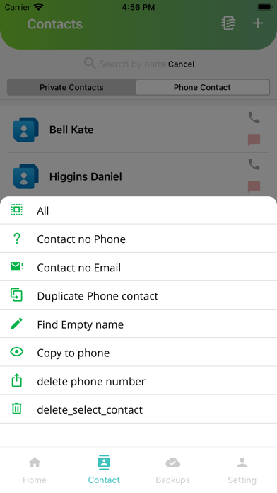 Contact Master Private Contact Screenshot